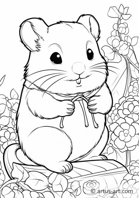 Page de coloriage de hamsters